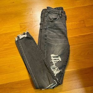 American Eagle gray high rise jeans